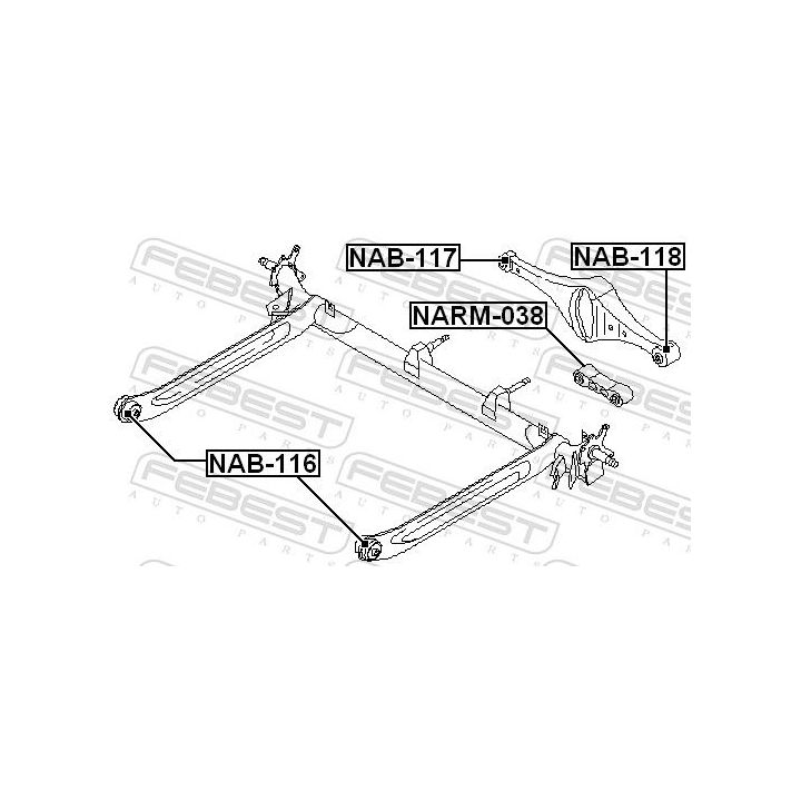 Vikšro valdymo svirtis FEBEST NARM-038