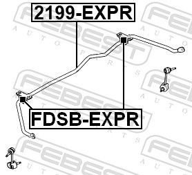 Prikabinimo svirtis FEBEST 2199-EXPR