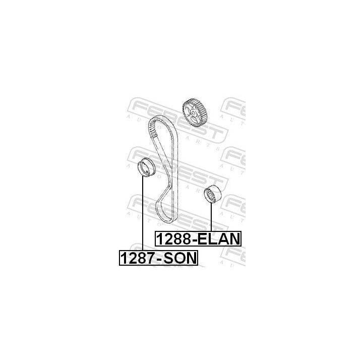 įtempiklio skriemulys, paskirstymo diržas FEBEST 1287-SON