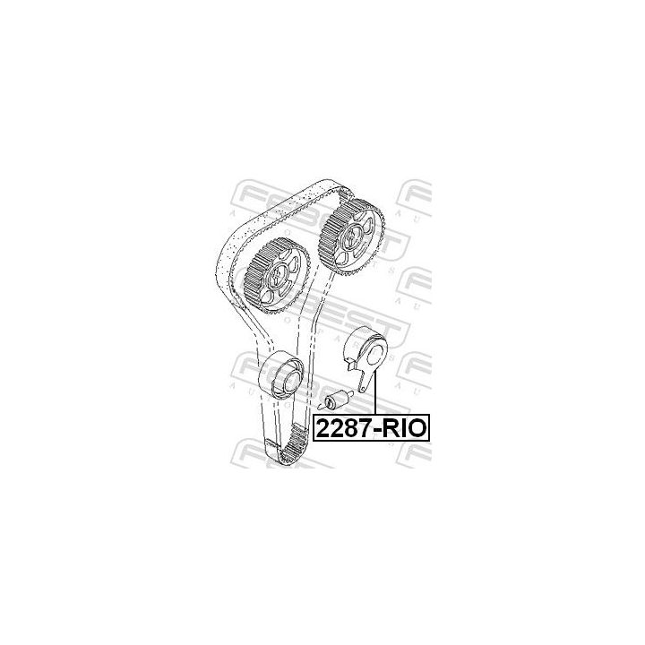 įtempiklio skriemulys, paskirstymo diržas FEBEST 2287-RIO