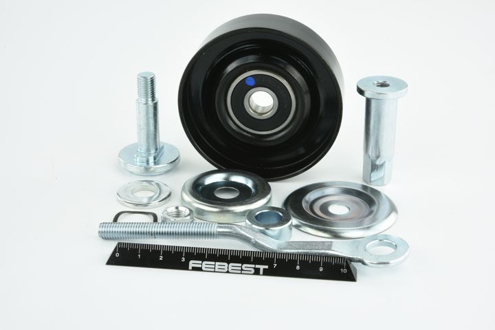 įtempiklio skriemulys, V formos rumbuotas diržas FEBEST 0287-J31