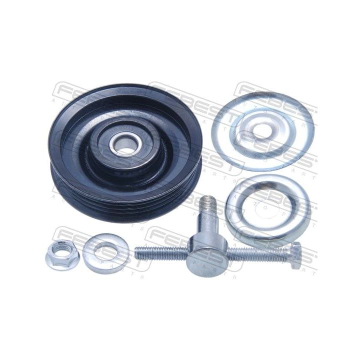 įtempiklio skriemulys, V formos rumbuotas diržas FEBEST 0287-R51M