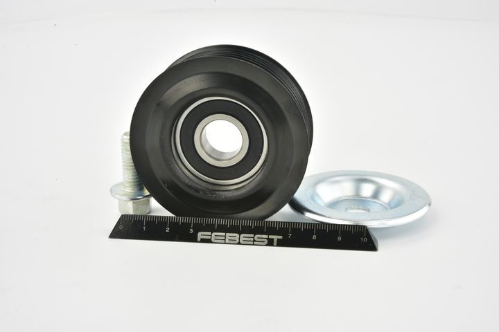 įtempiklio skriemulys, V formos rumbuotas diržas FEBEST 0587-DE