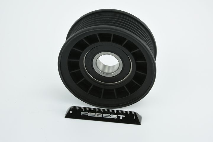 įtempiklio skriemulys, V formos rumbuotas diržas FEBEST 0587-GG