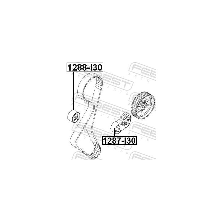 Kreipiantysis skriemulys, paskirstymo diržas FEBEST 1288-I30