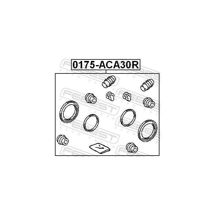 Remonto komplektas, stabdžių apkaba FEBEST 0175-ACA30R