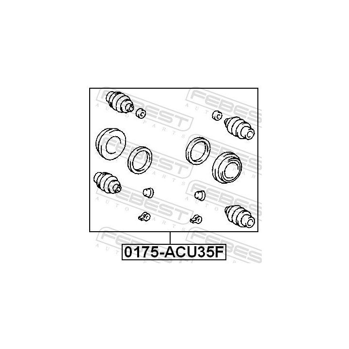Remonto komplektas, stabdžių apkaba FEBEST 0175-ACU35F