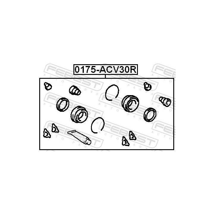 Remonto komplektas, stabdžių apkaba FEBEST 0175-ACV30R