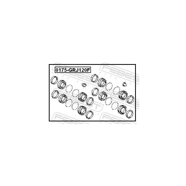 Remonto komplektas, stabdžių apkaba FEBEST 0175-GRJ120F