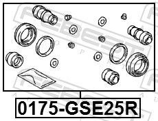 Remonto komplektas, stabdžių apkaba FEBEST 0175-GSE25R
