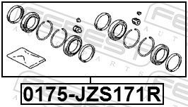 Remonto komplektas, stabdžių apkaba FEBEST 0175-JZS171R