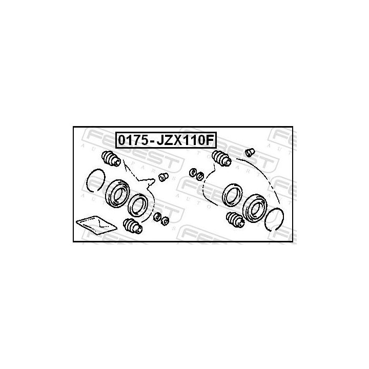 Remonto komplektas, stabdžių apkaba FEBEST 0175-JZX110F