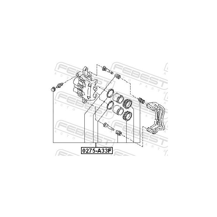 Remonto komplektas, stabdžių apkaba FEBEST 0275-A33F