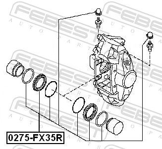 Remonto komplektas, stabdžių apkaba FEBEST 0275-FX35R