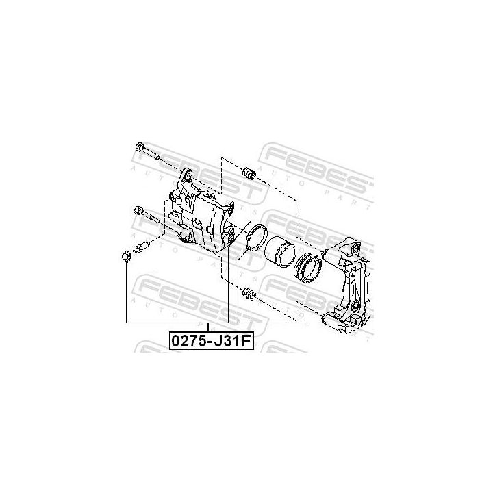Remonto komplektas, stabdžių apkaba FEBEST 0275-J31F