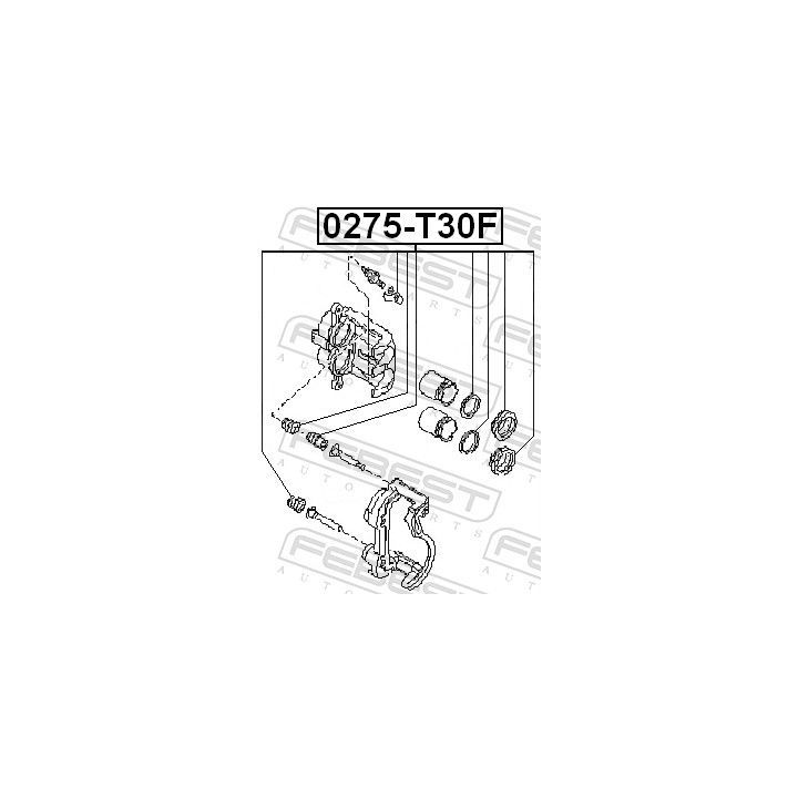 Remonto komplektas, stabdžių apkaba FEBEST 0275-T30F