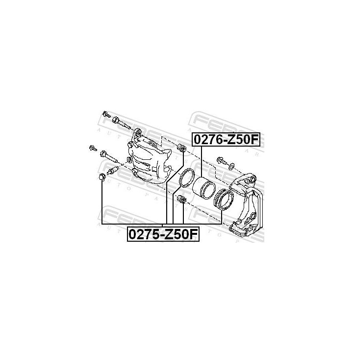 Remonto komplektas, stabdžių apkaba FEBEST 0275-Z50F