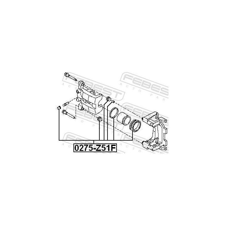 Remonto komplektas, stabdžių apkaba FEBEST 0275-Z51F