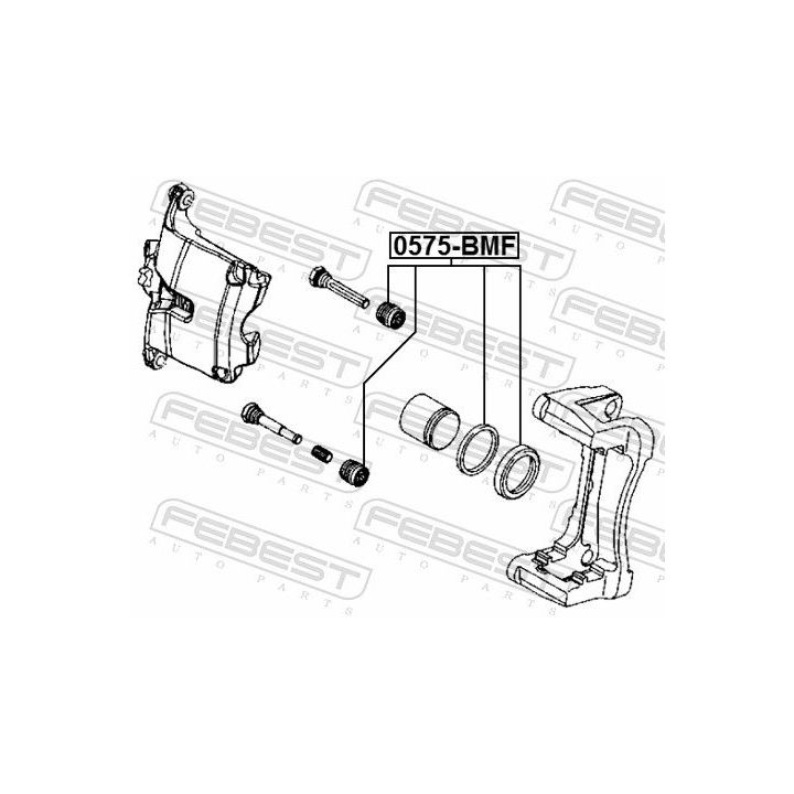 Remonto komplektas, stabdžių apkaba FEBEST 0575-BMF