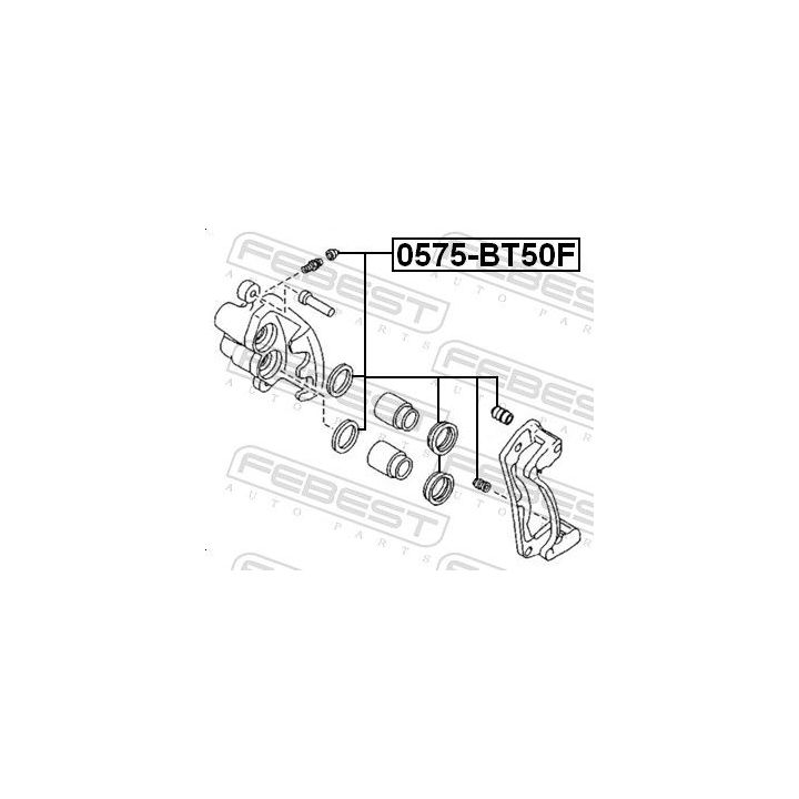 Remonto komplektas, stabdžių apkaba FEBEST 0575-BT50F