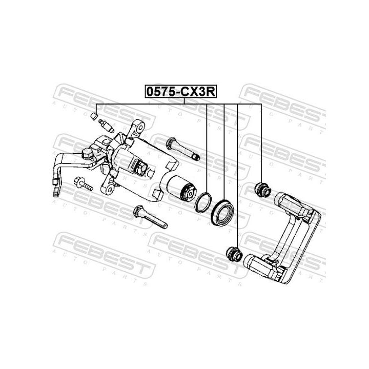 Remonto komplektas, stabdžių apkaba FEBEST 0575-CX3R