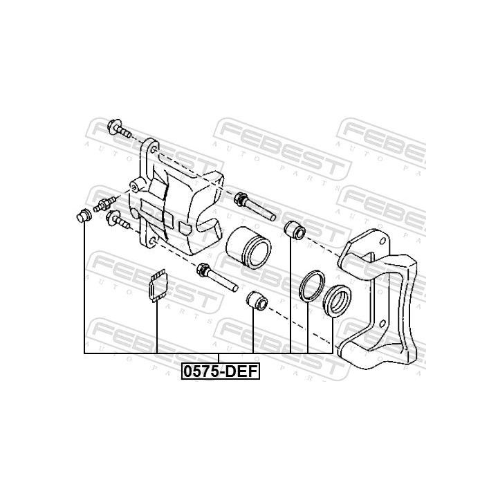 Remonto komplektas, stabdžių apkaba FEBEST 0575-DEF