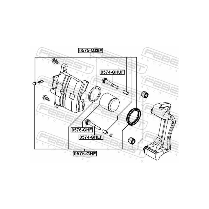 Remonto komplektas, stabdžių apkaba FEBEST 0575-GHF