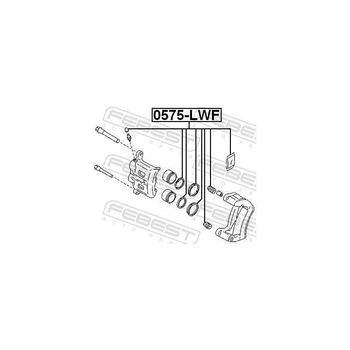 Remonto komplektas, stabdžių apkaba FEBEST 0575-LWF