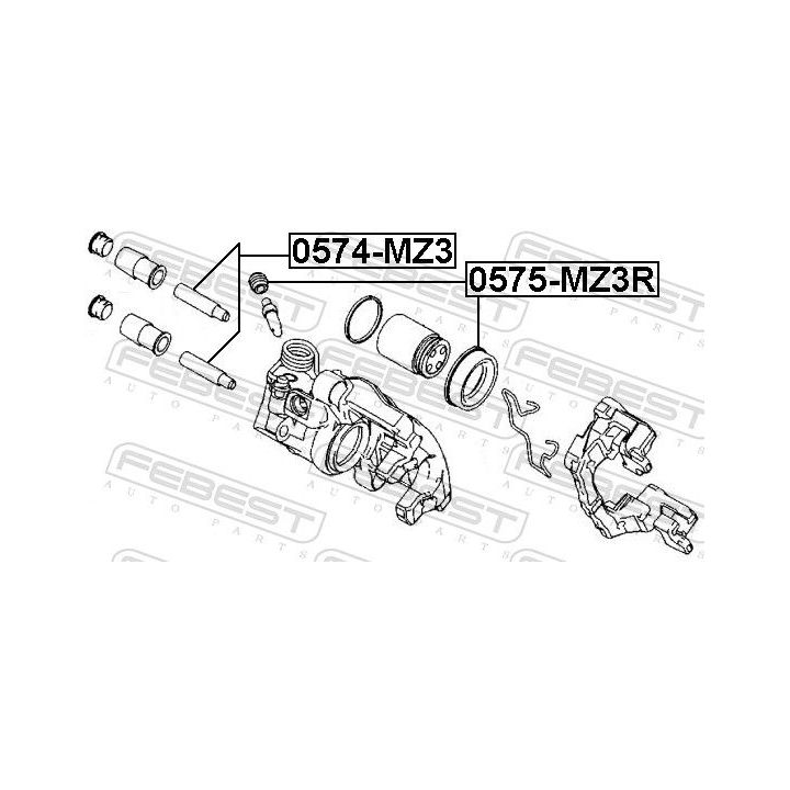 Remonto komplektas, stabdžių apkaba FEBEST 0575-MZ3R