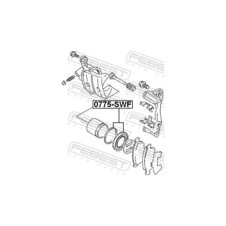 Remonto komplektas, stabdžių apkaba FEBEST 0775-SWF