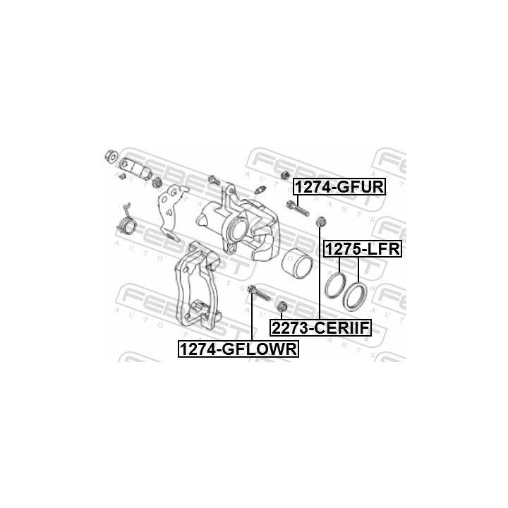Remonto komplektas, stabdžių apkaba FEBEST 1275-LFR