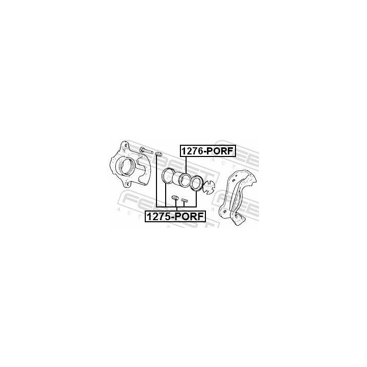 Remonto komplektas, stabdžių apkaba FEBEST 1275-PORF