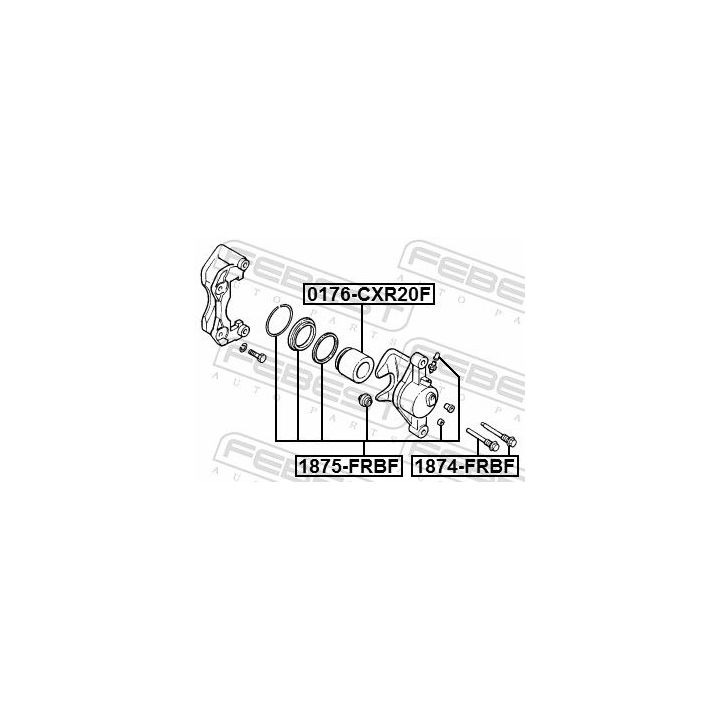 Remonto komplektas, stabdžių apkaba FEBEST 1875-FRBF
