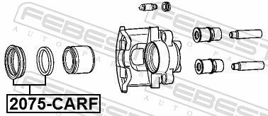 Remonto komplektas, stabdžių apkaba FEBEST 2075-CARF