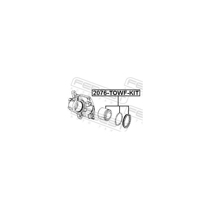 Remonto komplektas, stabdžių apkaba FEBEST 2076-TOWF-KIT