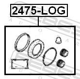 Remonto komplektas, stabdžių apkaba FEBEST 2475-LOG