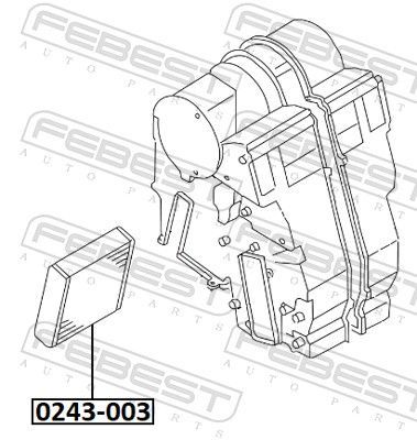 Filtras, salono oras FEBEST 0243-003