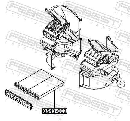 Filtras, salono oras FEBEST 0543-002