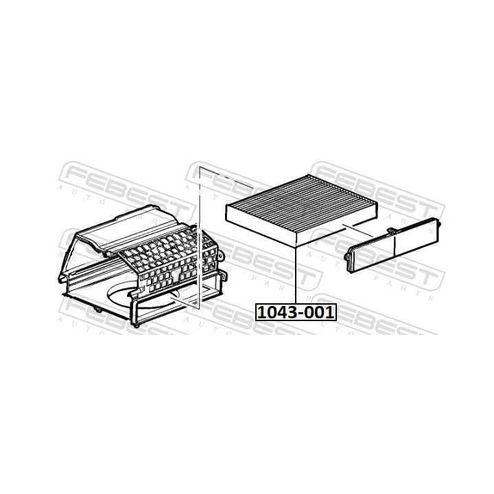Filtras, salono oras FEBEST 1043-001