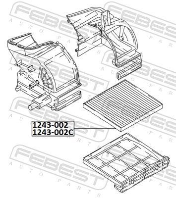 Filtras, salono oras FEBEST 1243-002