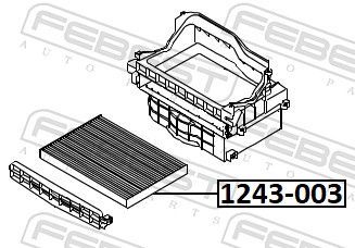Filtras, salono oras FEBEST 1243-003