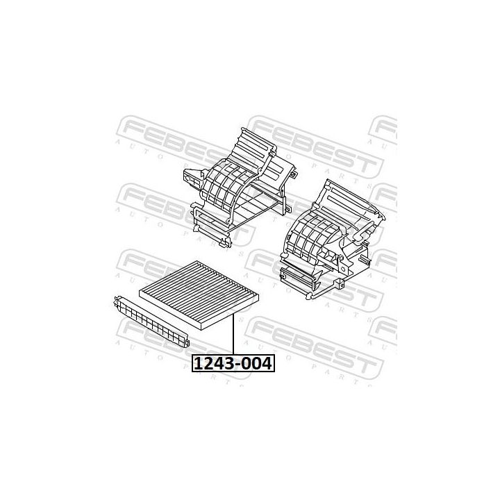 Filtras, salono oras FEBEST 1243-004