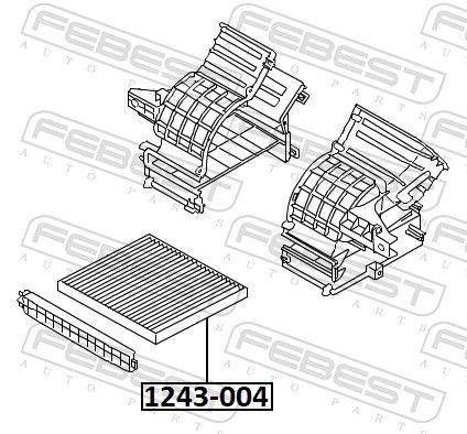Filtras, salono oras FEBEST 1243-004