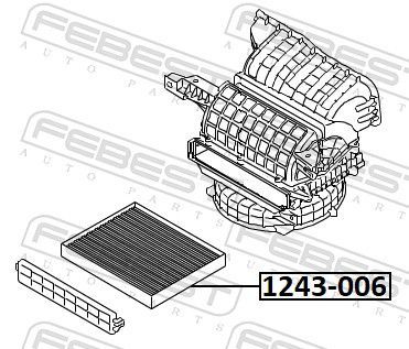 Filtras, salono oras FEBEST 1243-006