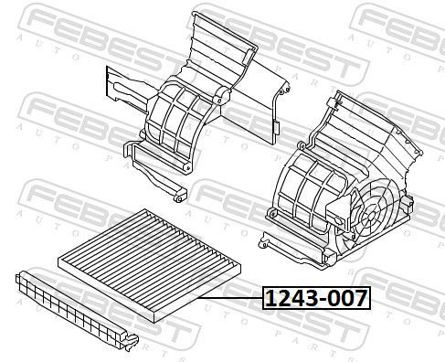 Filtras, salono oras FEBEST 1243-007