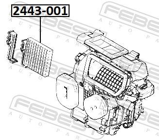 Filtras, salono oras FEBEST 2443-001