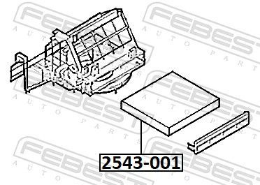 Filtras, salono oras FEBEST 2543-001