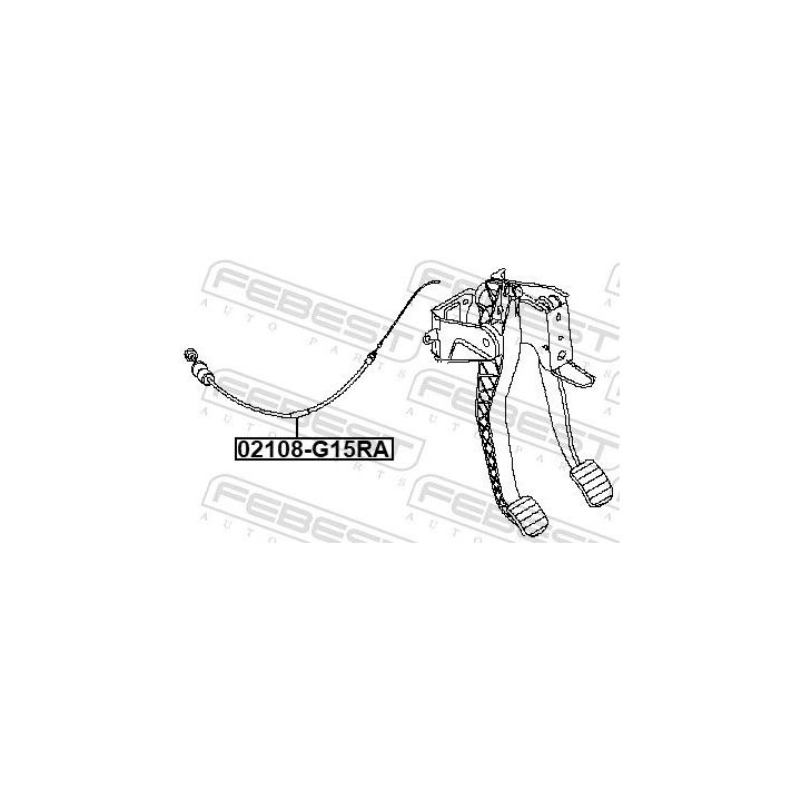 Sankabos trosas FEBEST 02108-G15RA