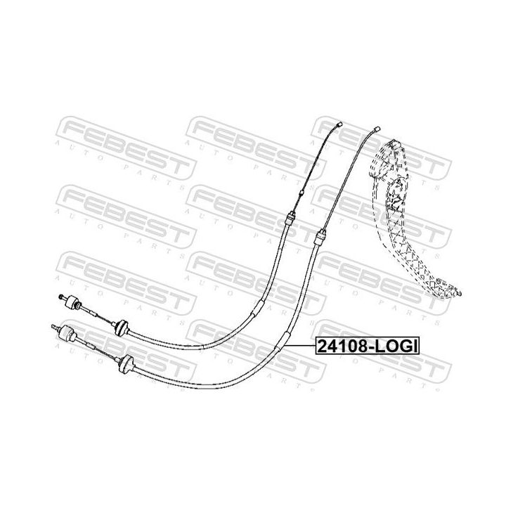Sankabos trosas FEBEST 24108-LOGI
