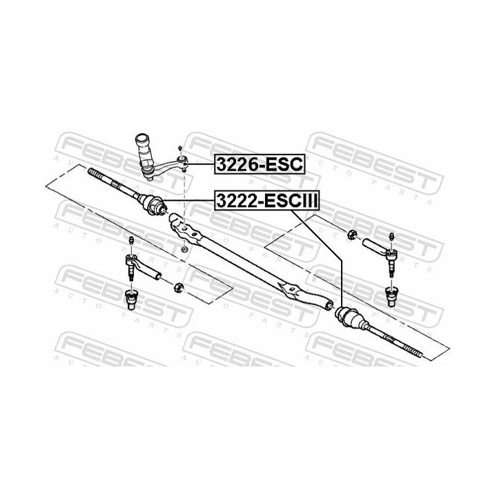 Vairo svirtis FEBEST 3226-ESC